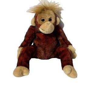Ty Beanie Buddies Schweetheart Orangutan 1999 Red-Black Plush Monkey 13" Large